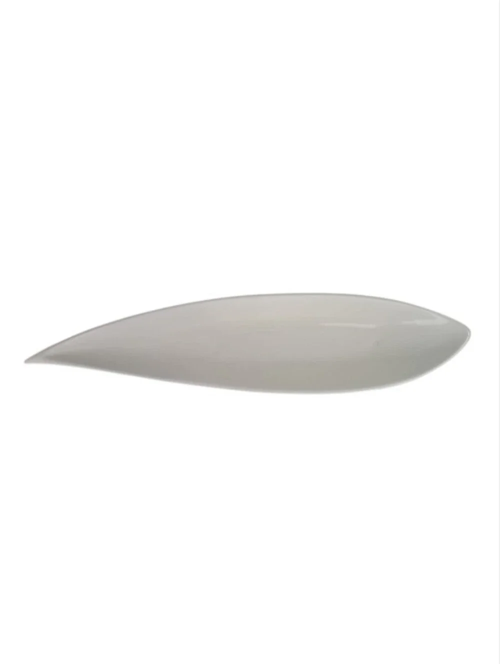 Modern White Ceramic Centerpiece Bowl 25” Long Minimalist Coastal Decor Tray